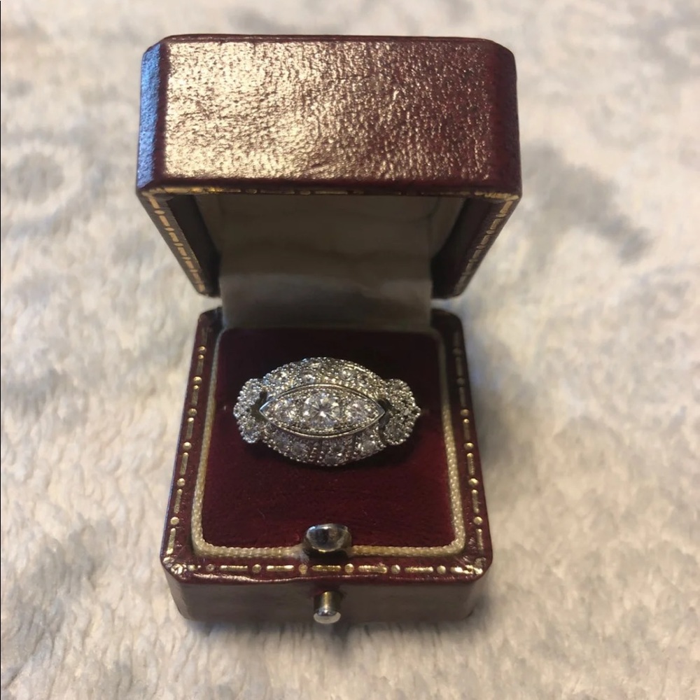 4CT White Topaz Ring Size 7.5